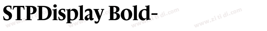 STPDisplay Bold字体转换 STPDisplay Bold字体转换